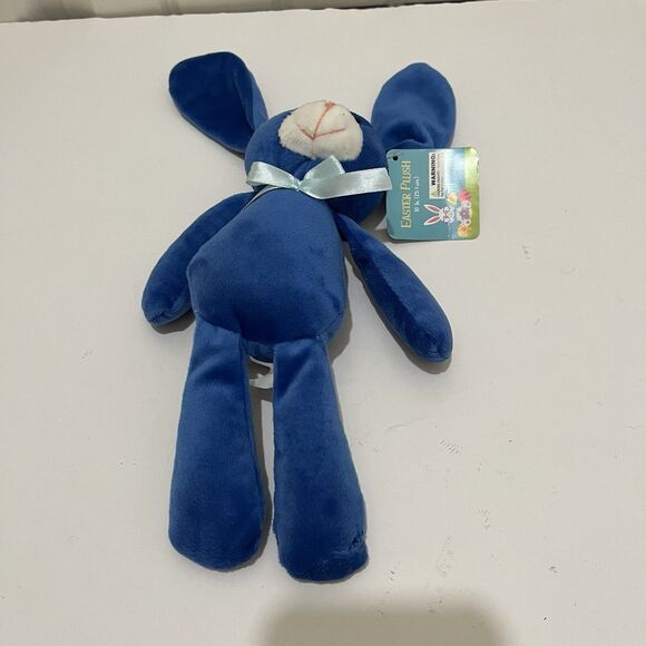 Rich Pacific Limited Blue Easter Bunny Plush Rabbit Floppy Ears 10" Stuffed Toy - Picture 6 of 10